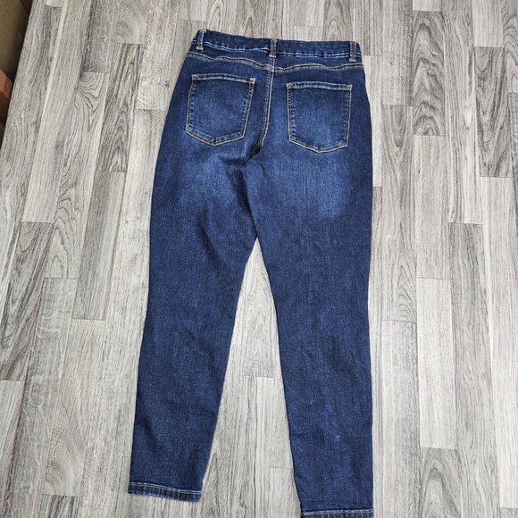 No Boundaries Jeans Womens 13 Dark Wash Skinny Stretch Denim Blue Mid Rise - Picture 2 of 11